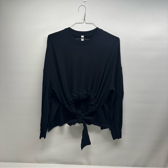 Lululemon Bound to Bliss pullover sweater shirt XS/S cropped wrap black - Picture 2 of 8